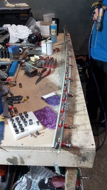 Building up stringers for the starboard wingtip. Photo: Lincolnshire Aviation Heritage Centre