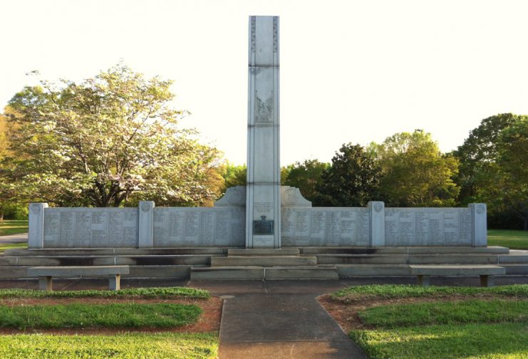 Evergreen Cemetery WWII Memorial, Charlotte. Photo courtesy of John Andrew Reese