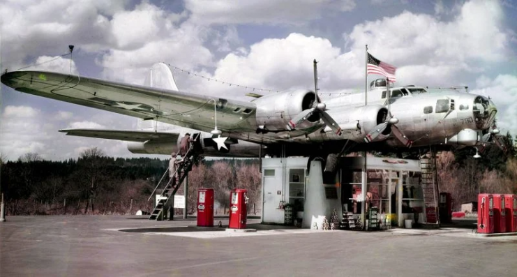 Since 1947 this B-17G, the face of a small family business has served as a world famous landmark