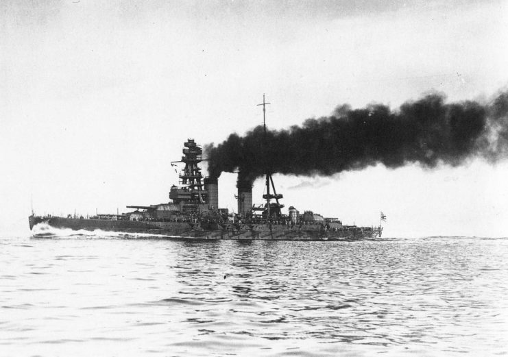 Nagato on her sea trials, 30 September 1920