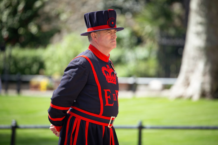 Beefeaters uniforms date back to the Tudor reign of Elizabeth I. Her Majesty’s Royal Palace and Fortress, known as the Tower of London, is a historic castle located on the north bank of the River Thames in central London.