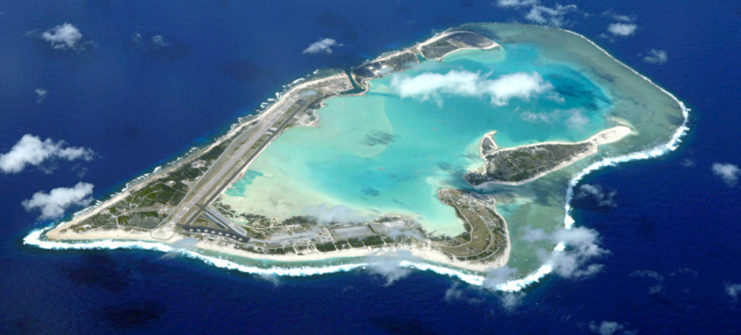 Aerial view of Wake Island Atoll