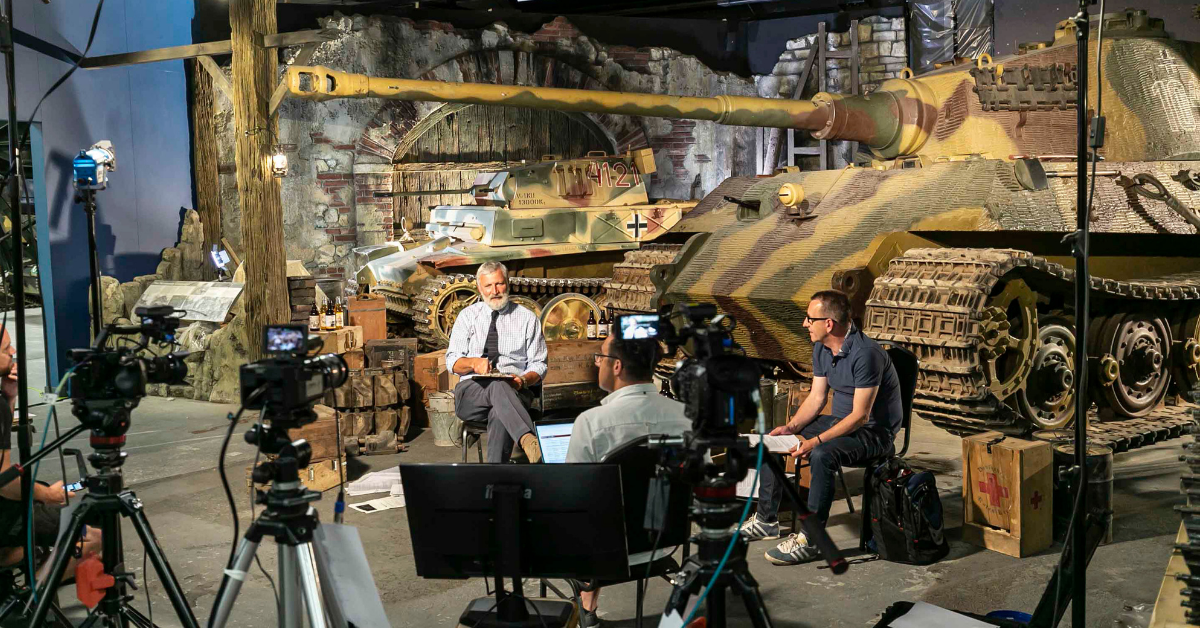 David Willey (left) curator of The Tank Museum, and Richard Cutland Head of Military Relations for World of Tanks