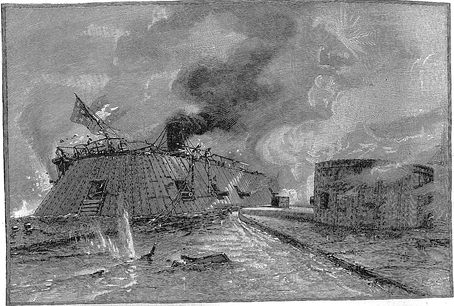 Death of the Wooden Warship Monitor vs Merrimack War History Online
