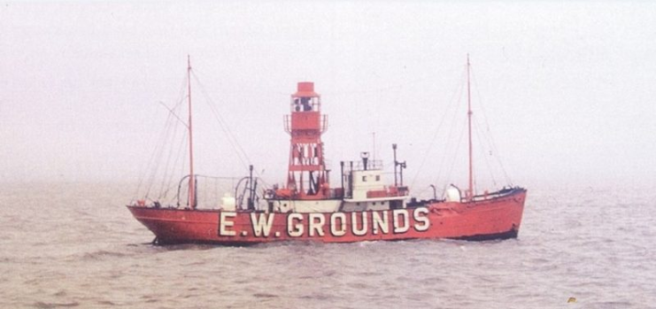 Trinity House lightvessels were painted red, with the station name in large white letters on the side of the hull, and a system of balls and cones at the masthead for identification. The first revolving light was fitted to the Swin Middle lightvessel in 1837