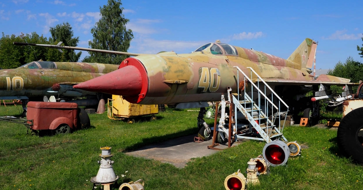 Mig-21BIS - Single-seat multi-role fighter. NATO nae Fishbed.  Riga Air Museum. Picture: Geoff Moore