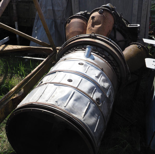 A Soviet copy of a Gloster Meteor engine. Riga Air Museum. Picture: Geoff Moore/www.thetraveltrunk.net