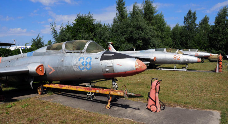 Aero L-29 Delfin. NATO name Dolphin. Riga Air Museum. Picture: Geoff Moore/www.thetraveltrunk.net