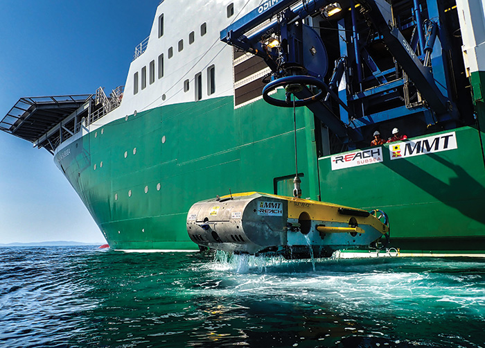 State-of-the-art surveying equipment was used to explore the wreck, which had been inaccessible to previous generations of archaeologists. Image: Tolmount Development, MMT / Reach Subsea, US National Archives and Records Administration.