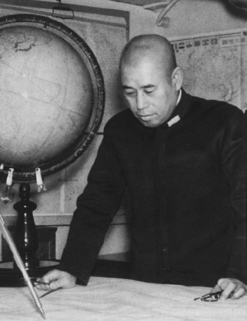 Yamamoto on a Navy Planning meeting on battleship Nagato in 1940