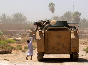 An M113 in Iraq, similar to the vehicle Cache was travelling in.