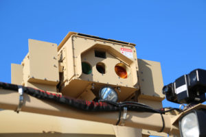 The ZEUS Laser System mounted on top of the vehicle. Image by U.S. Air Force.