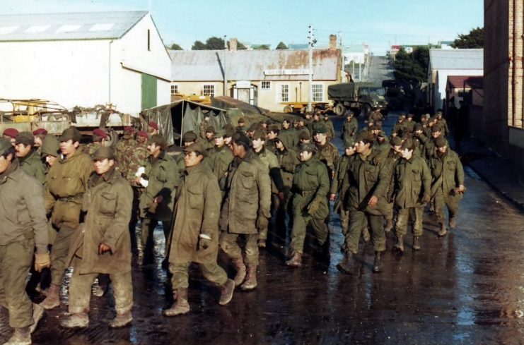 Argentine prisoners of war from the Falklands conflict.