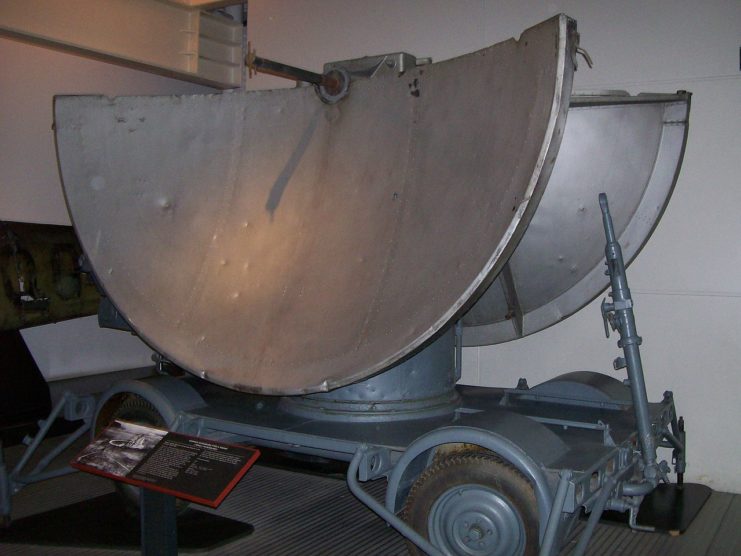 The Würzburg mobile radar at the Imperial War Museum, London. Image by Ekem CC BY-SA 3.0
