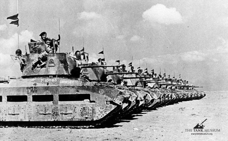Matilda II tanks in North Africa. Photo courtesy of The Tank Museum, Bovington