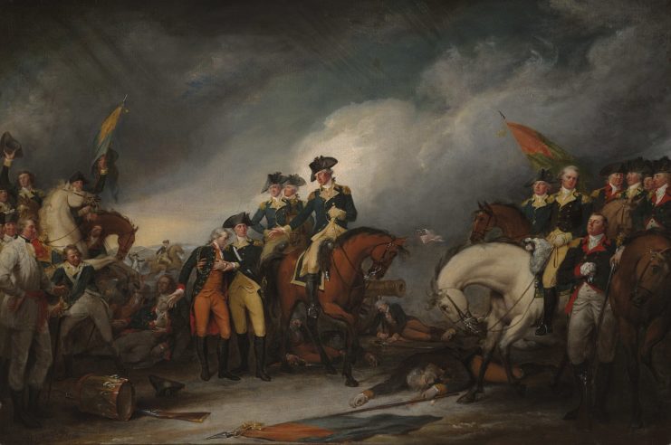 The painting The Capture of the Hessians at Trenton, December 26, 1776 by John Trumbull