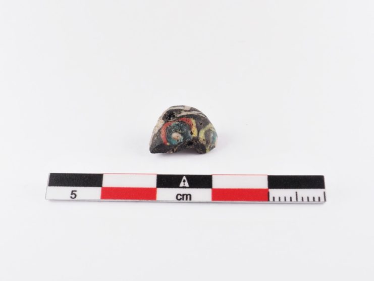 Other objects have been found around the ship’s location, due to its prominent Viking heritage. This bead, while not strictly from the ship, has been dated from the late 900s AD, around the Viking age. Image by Margrethe K. H. Havgar