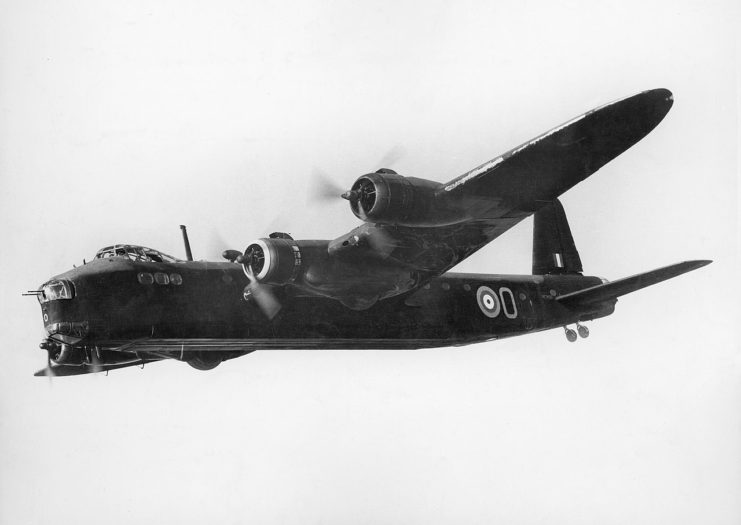 The Short Sterling was the first four engine bomber used by the RAF. It was eventually replaced by Lancaster and Halifax bombers.