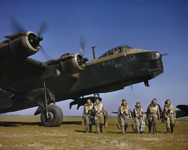 Short Sterling bomber K716, similar to the one in this image, was shot down while returning home from a raid on Berlin.