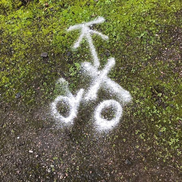 White markings on the ground near the war memorial suggest the work could soon begin. Image by Michael Robins.