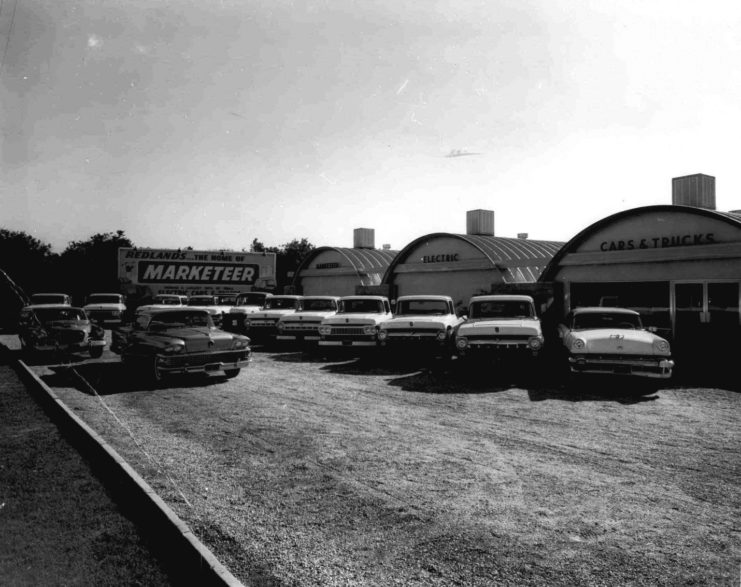 Photo of UFO sighting in Redlands, CA, 1958. Image courtesy of National Archives.