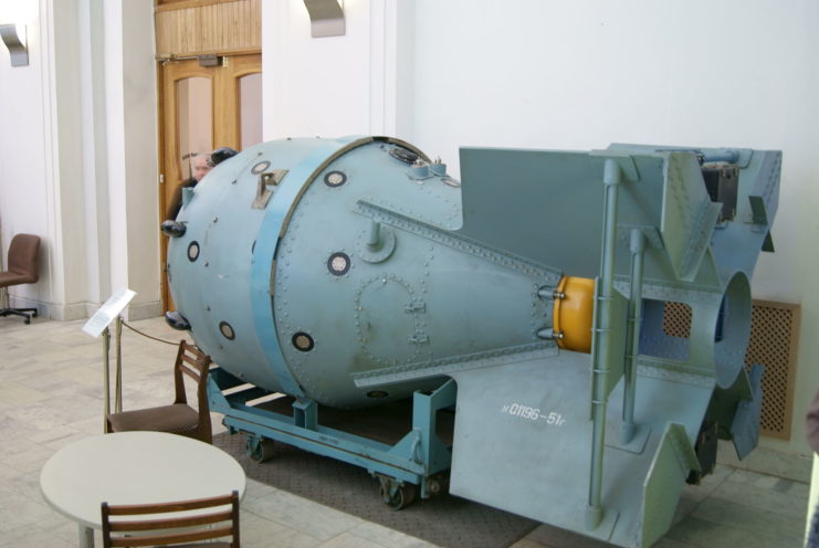 Soviet RDS-1 Bomb. Image by Sergey Rodovnichenko CC BY-SA 2.0.