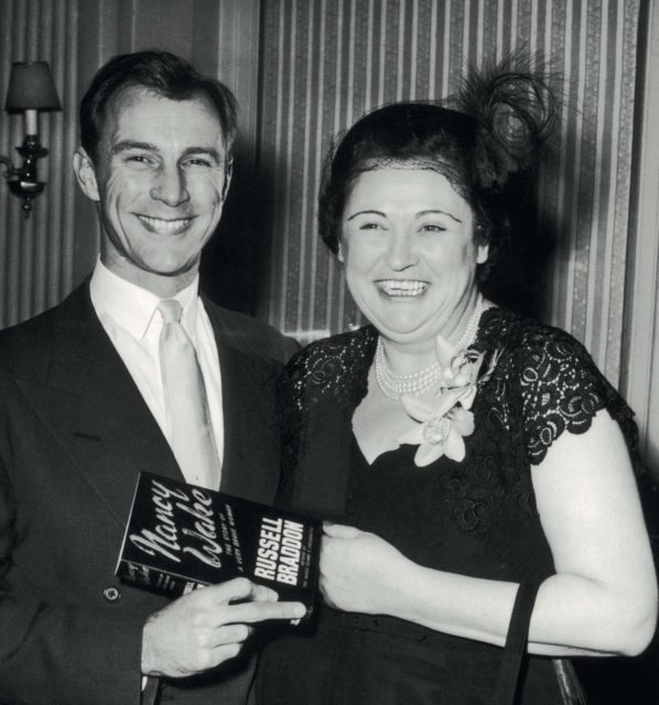 Russell Braddon with Nancy Wake. Photo: Russell Braddon