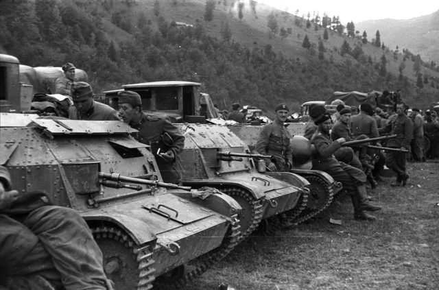 Polish troops in Hungary in September 1939. Up to 140,000 Polish soldiers escaped to the West through Romania, Hungary, Latvia, in order to keep fighting with the Allies, eventually making their way to France and Great Britain.