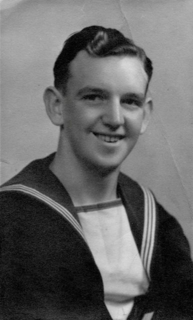 18 year old Bill Caldwell while he was in navy training. Image credit: SWNS.