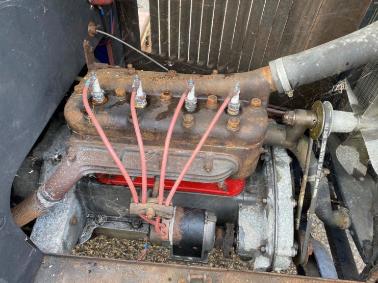 The 1.5 litre 4 cylinder engine is currently a non runner, but is ready for restoration. Image credit: H&H Auctions.