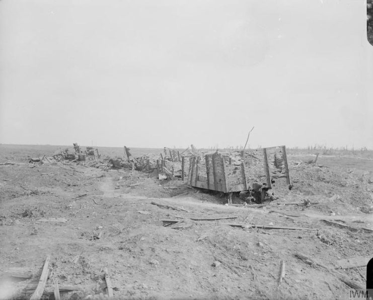 Battle of Guillemont. 3-6 September 1916. Ruins of the railway station at Guillemont.
