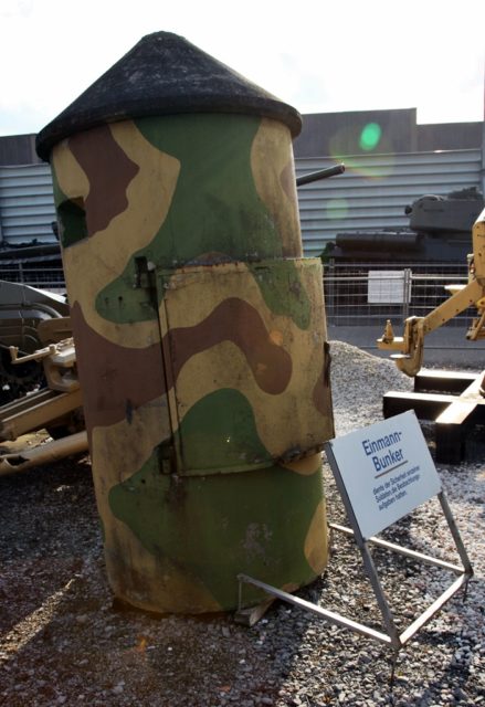 German single person bunker for reconnaissane in the field. Image credit – Neodarkshadow CC BY-SA 3.0