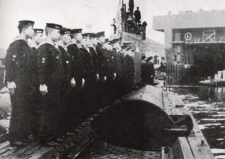 Japanese submarine I-8 in Brest.