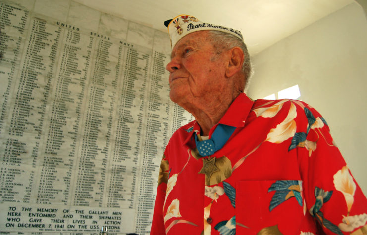 John Finn at the USS Arizona Memorial