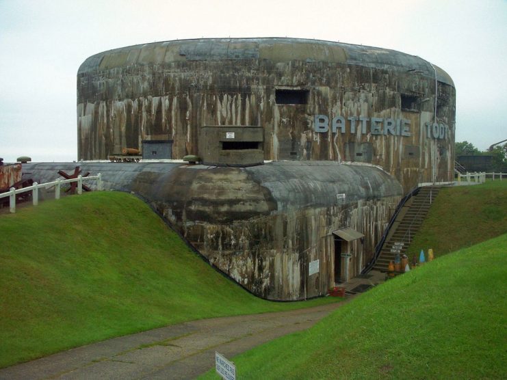The casemate of the Batterie Todt near Pais de Calais, France. This once housed a 380 mm gun capable of hitting the British coast.