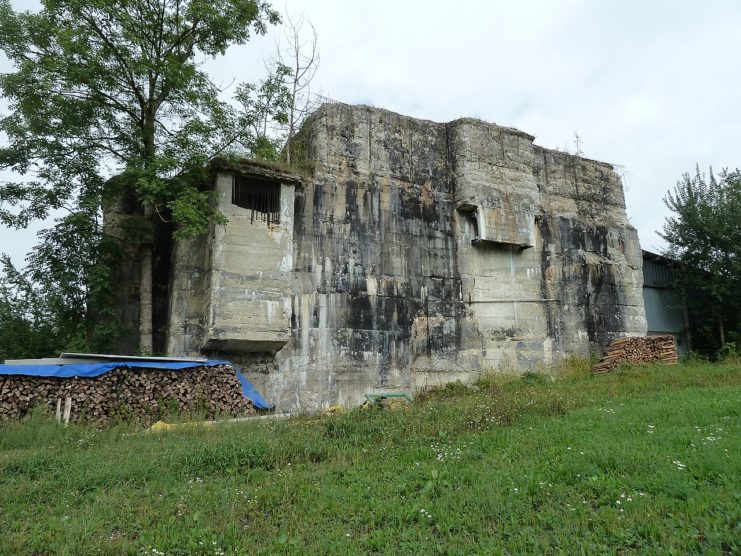 Transformer bunker Schlier now used to store agricultural equipment. Image credit – Stefan Krasberger CC BY-SA 4.0