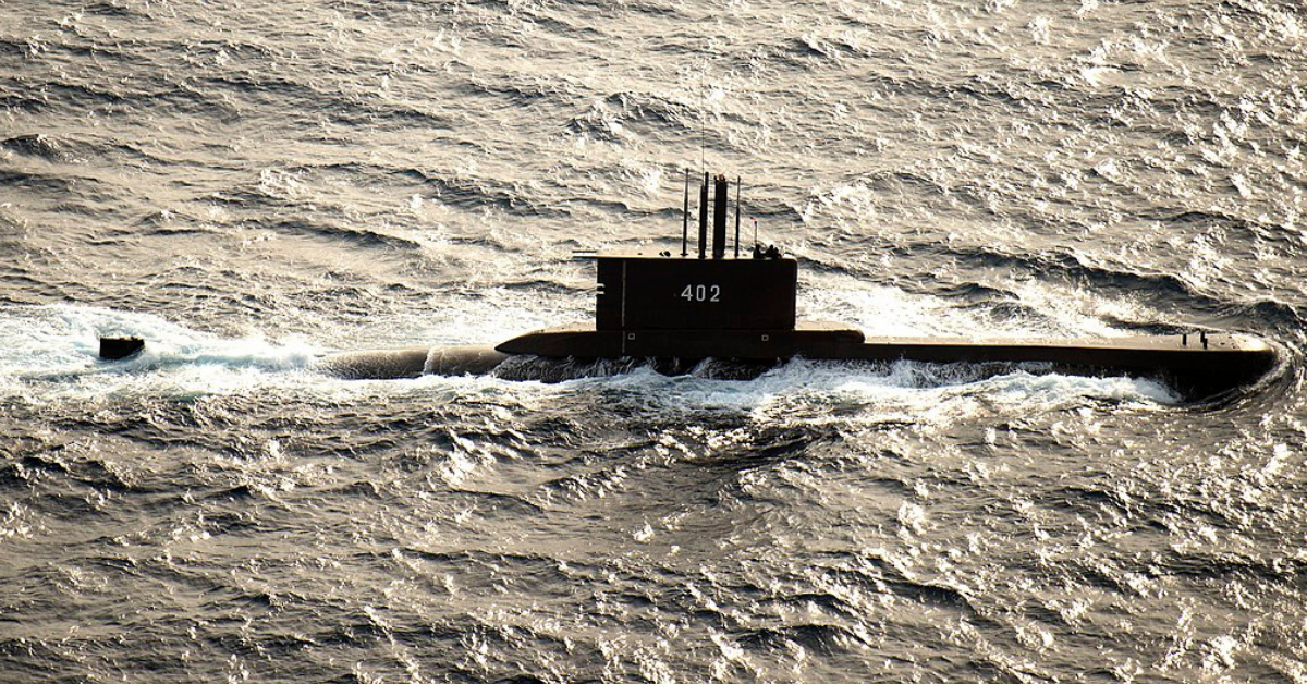 The Indonesian submarine KRI Nanggala (402) participates in a photo exercise in the Java Sea during Cooperation Afloat Readiness and Training (CARAT) Indonesia 2015.