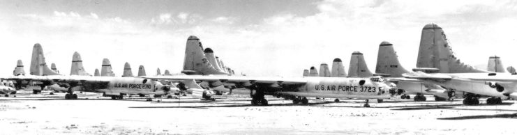 Convair B-36s awaiting their fate at the 3040th Aircraft Storage Depot in Tucson in 1958