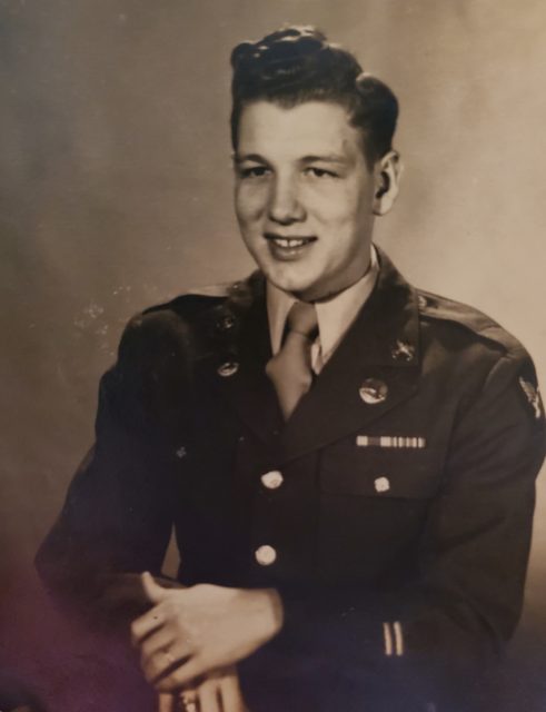 Herb Meyer pictured in 1945 in his Army uniform