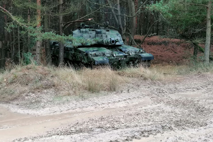 Challenger 2 gets a digital upgrade, seen here on trails at Bovington Training areas in Dorset in the later part of 2020. Image courtesy of the British Army.