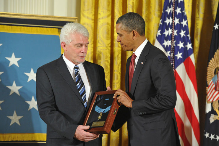 Emil Kapaun was posthumously awarded the Medal of Honor in 2013. Ray Kapaun, Emil’s nephew, received the medal.