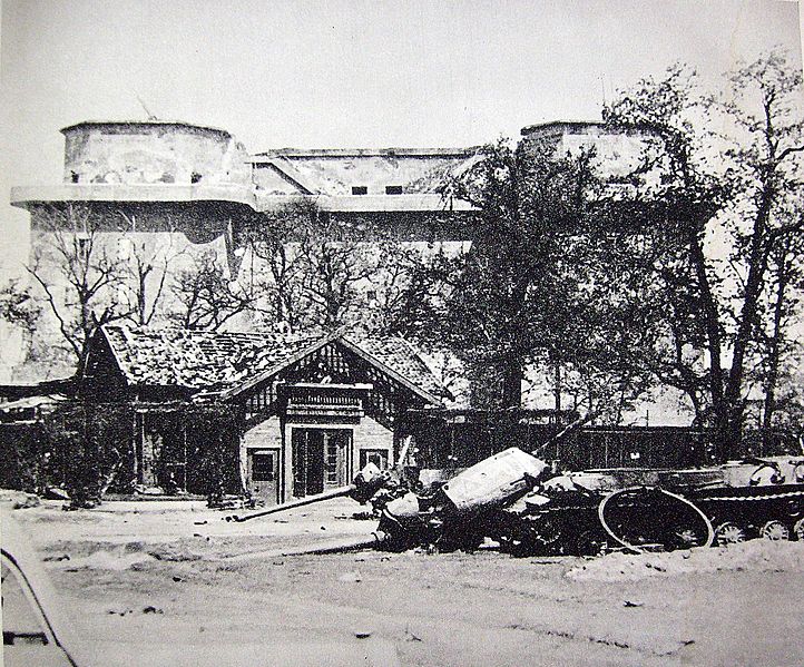 The Berlin Zoo tower in May 1945