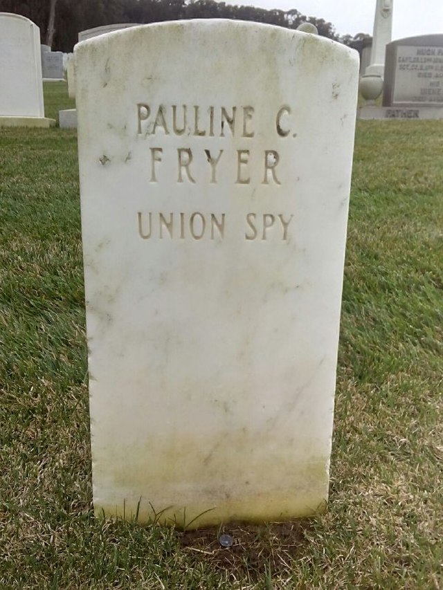 Pauline Cushman's gravestone at San Francisco National Cemetery