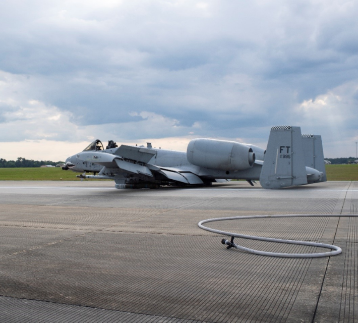 Republic Fairchild A-10C Thunderbolt II sitting on a runway