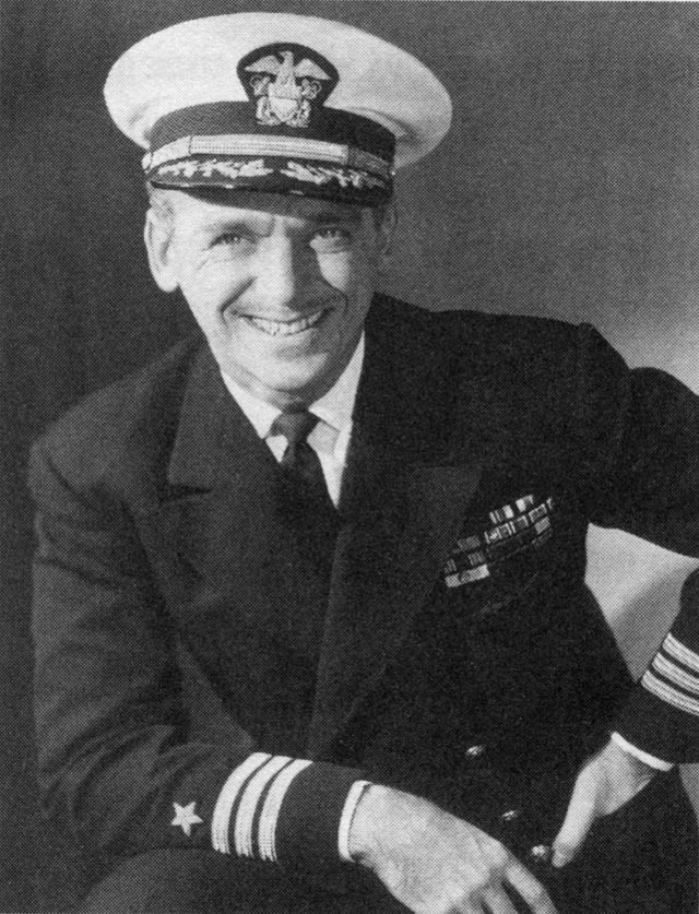 Actor Douglas Fairbanks Jr. in his Navy uniform during WWII
