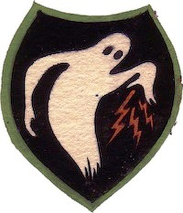 Patch of the Ghost Army, featuring the image of a ghost with lightning bolts coming from its left hand