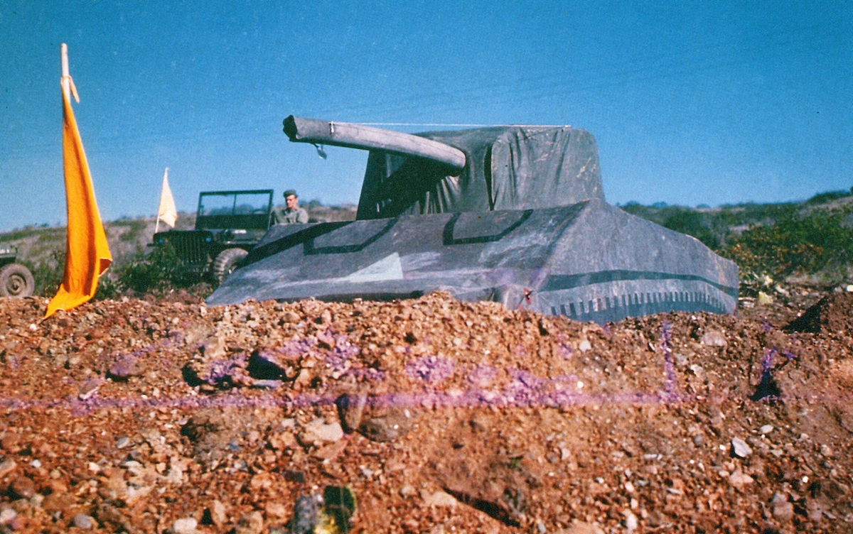 Inflatable dummy tank modelled after the M4 Sherman during Operation Fortitude
