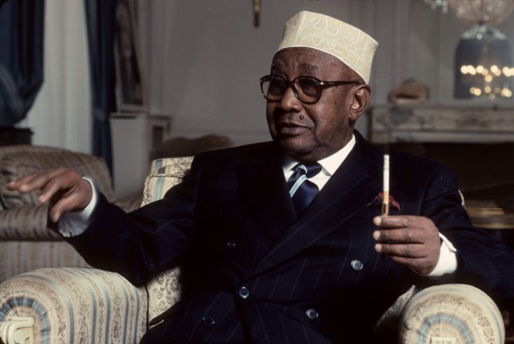 Saïd Mohamed Djohar sitting in a chair