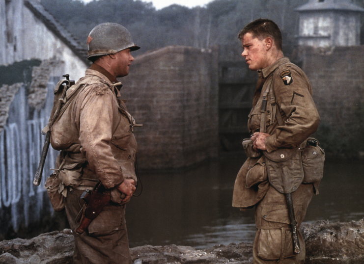 Tom Hanks and Matt Damon as Capt. John H. Miller and Pvt. James Francis Ryan in 'Saving Private Ryan'