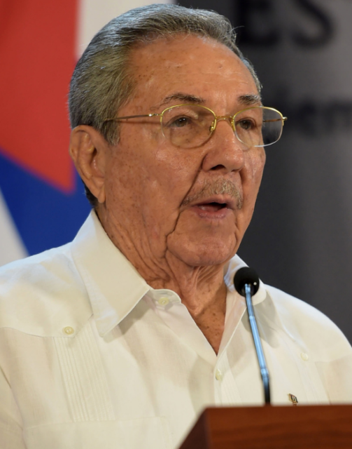 Raúl Castro on a state visit to Mexico.